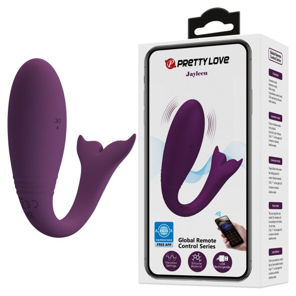 [Tặng Gel] Trứng Rung Cá Heo, Đuôi Cá Prettylove Jayleen Điều Khiển Bằng App