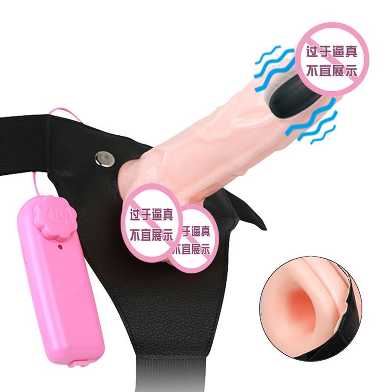 [Tặng Gel] Dương Vật Giả Đeo Rỗng Có Rung - Cu Giả Dây Đeo Rỗng Ruột Hàng Khủng